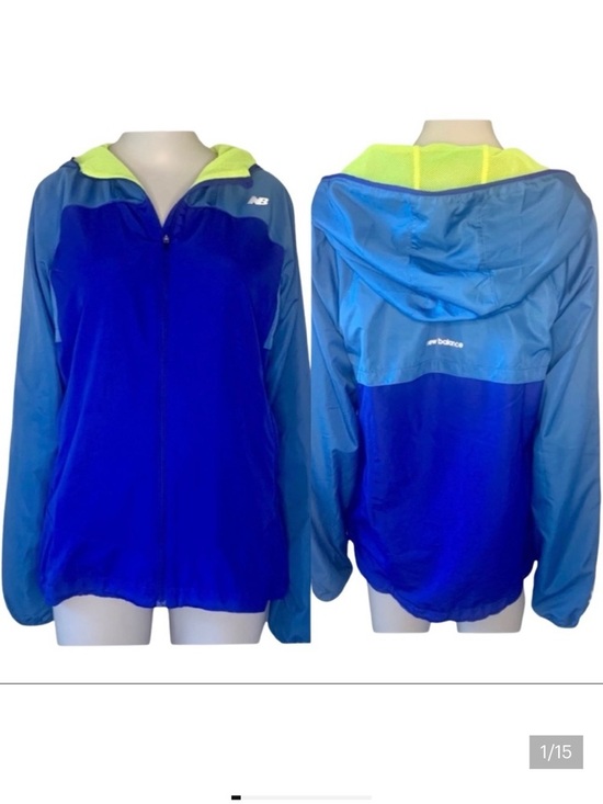 New Balance Jackets & Blazers - NEW BALANCE Running Jacket Lightweight Full Zip Hooded Active Windbreaker Size M